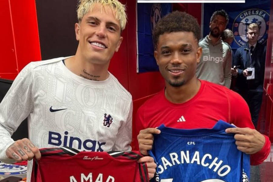 曼联主力与加纳乔交换球衣惹争议，B费对其不满！切尔西解释小乔未出场原因